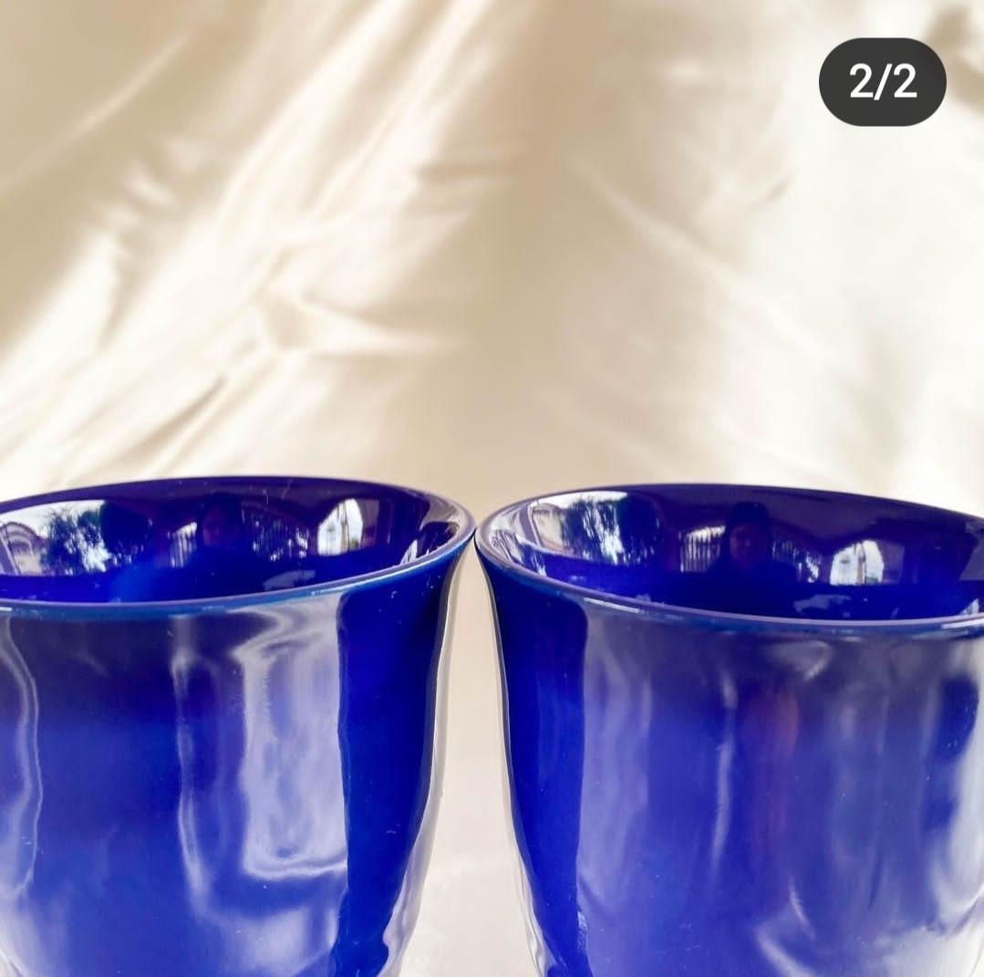 Edo | royal blue stoneware goblets (Category: Other Kitchenware & Tableware) located in Manila. Submitted by ibentamona (Listing ID 1056555709, Image 2). Description: Edo | royal blue stoneware goblets D: 3.2" H:4.5" 300 each #Edo #ibentamona.