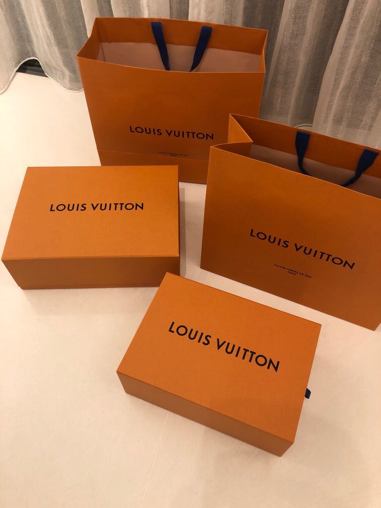 5 Empty LOUIS VUITTON Boxes + 2 Dustbags XL to Small VG Condition