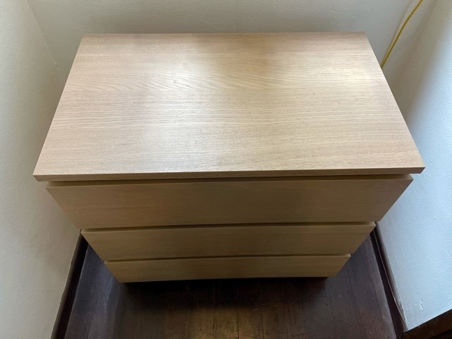 MALM 3-drawer chest, white stained/oak veneer, 80x78 cm (311/2x303/4) -  IKEA CA