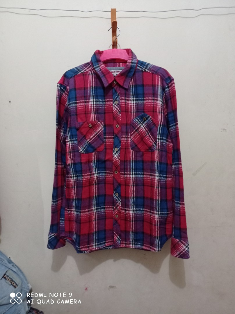Kemeja Flanel Import Brand Jungle Storm Fesyen Pria Pakaian Atasan Di Carousell