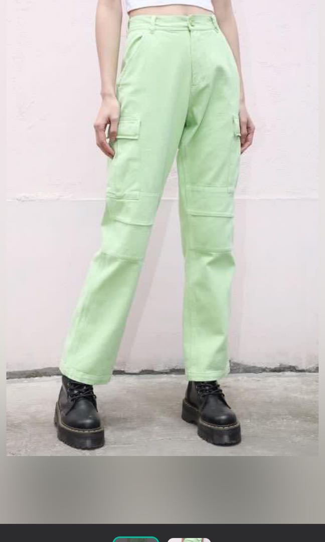 lime green piper cargo pants brandy 