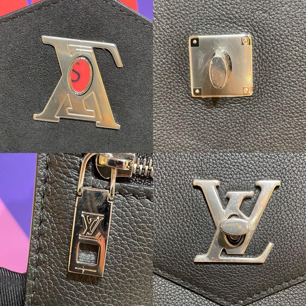 Louis Vuitton Mylockme Satchel Noir Calfskin Leather Bag