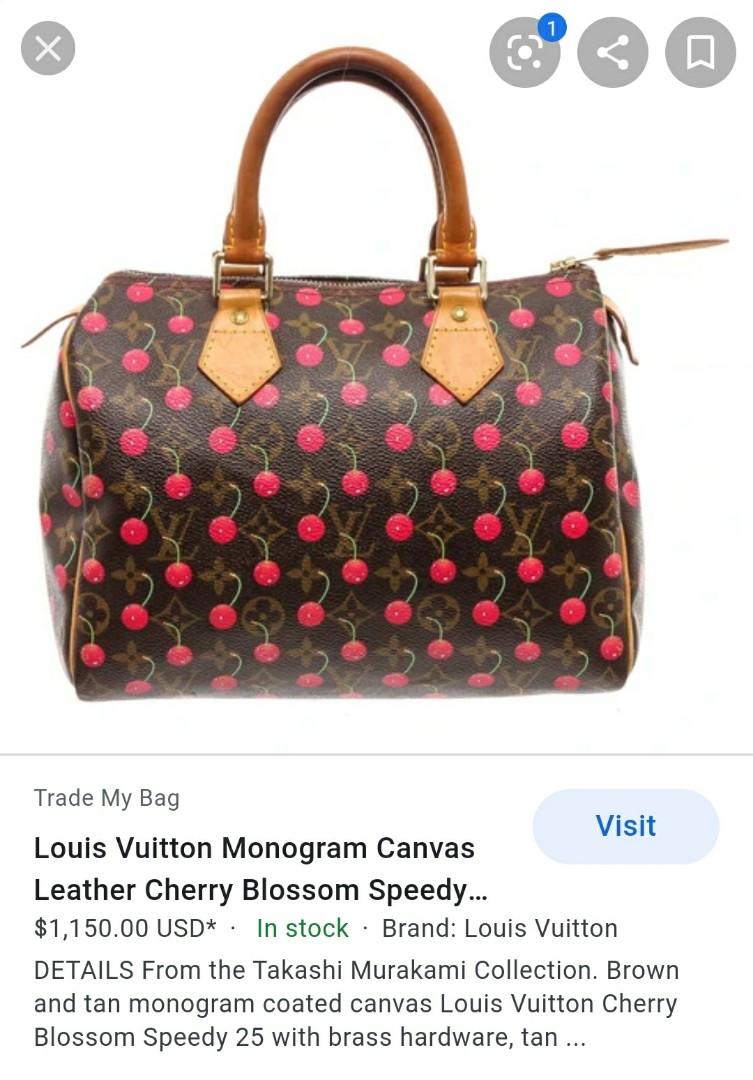 Louis Vuitton Vintage Cherry Blossom Speedy Purse