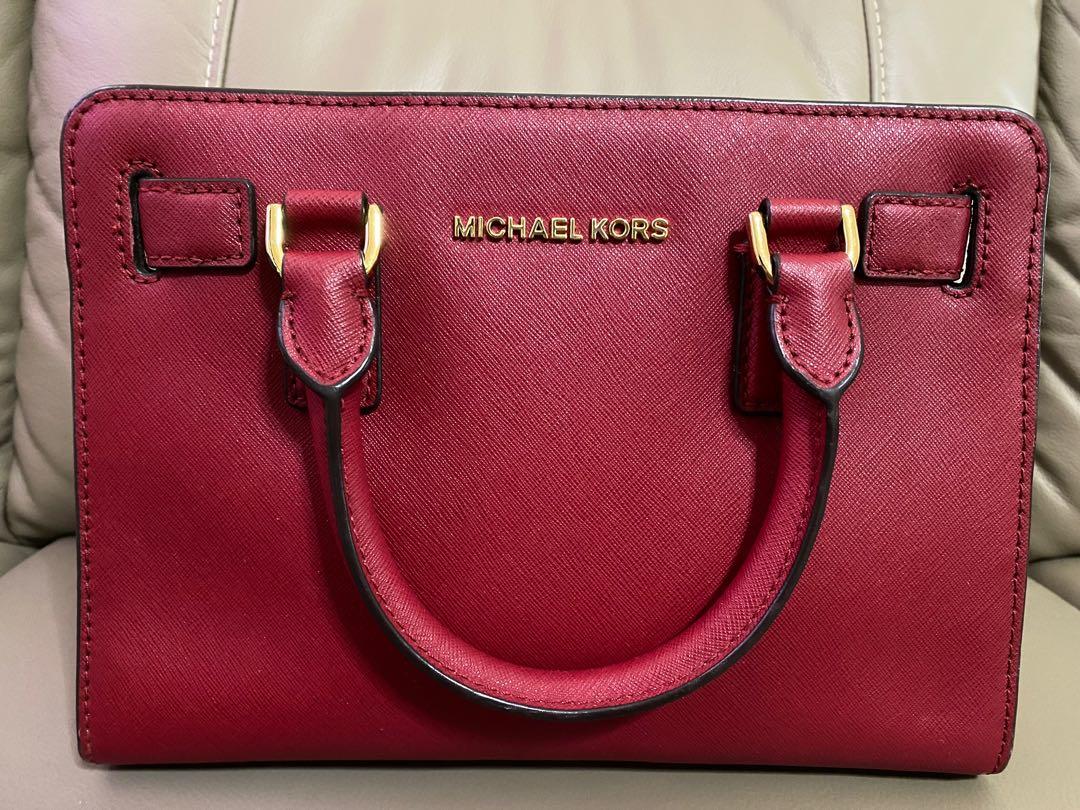 Red crossbody bag michael kors online