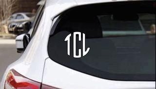NEW CAR DECAL “MONOGRAM” sticker