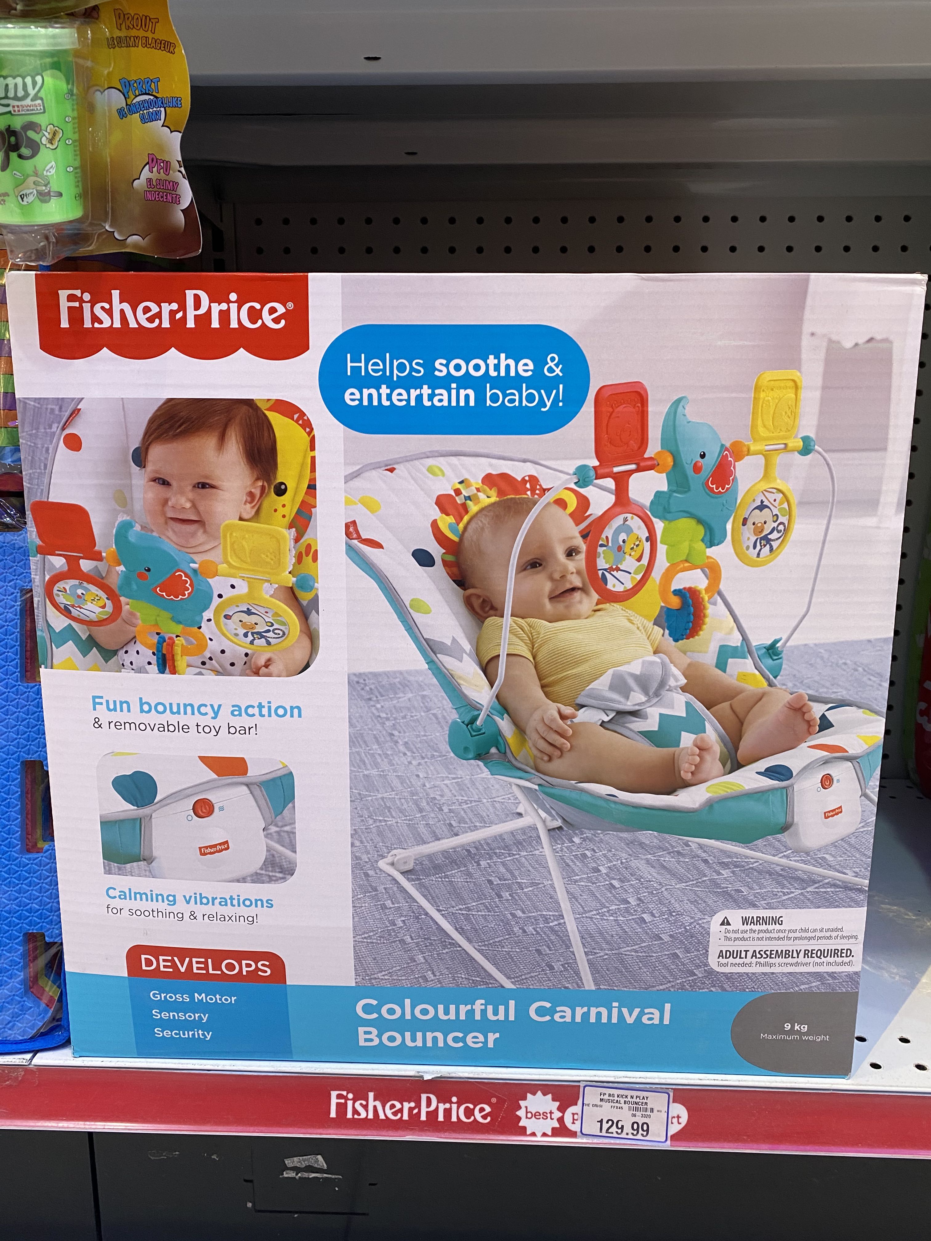 Fisher price colourful carnival hotsell bouncer review