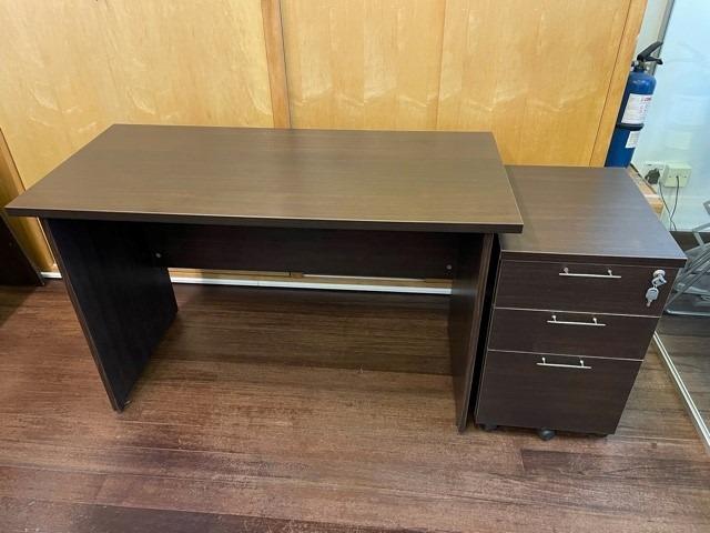 Office Table Desk 120 X 56 X 75 Cm Wdh With Drawer Dark Brown Furniture Tables Chairs On Carousell