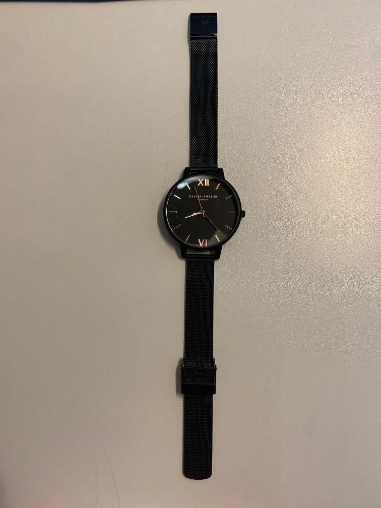 Olivia burton after deals dark mesh watch
