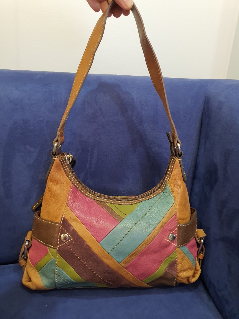 Fossil patchwork leather purse on sale