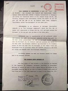 Original titles Deed sign by Richard Eu and Mr Wee Cho Yaw