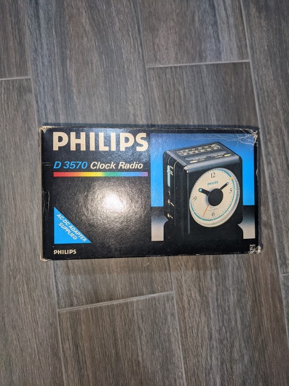 Philips Clock Radio Vintage Collectible New D3570, Audio, Portable