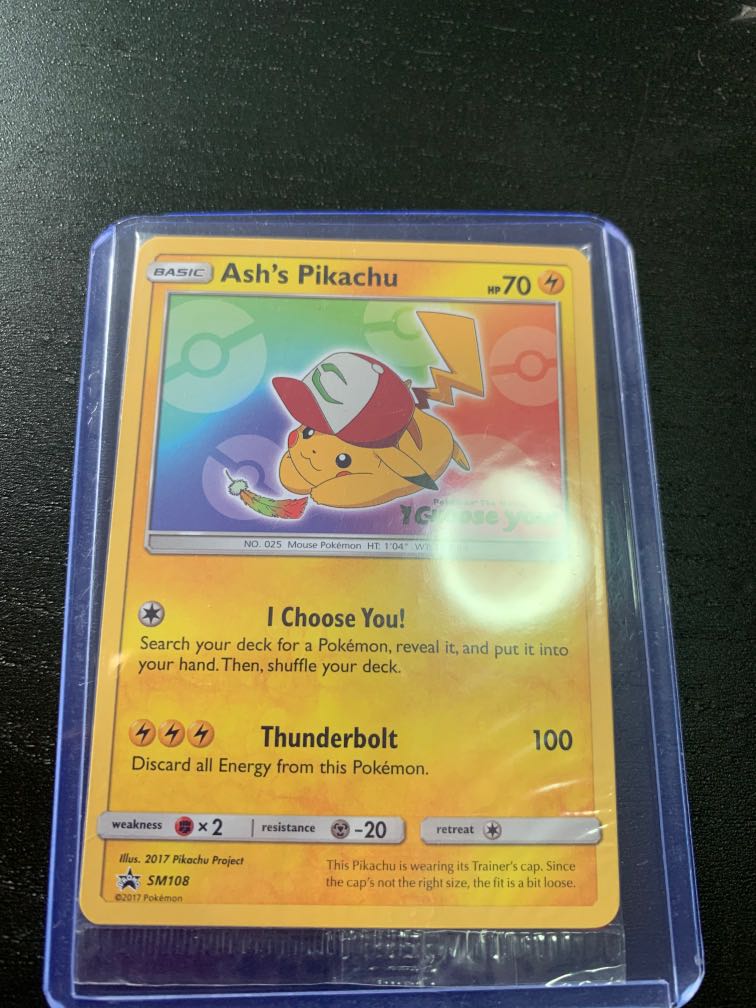 New Sealed Ash's Pikachu Sm108 The Movie I Choose You Promo Pokemon Card