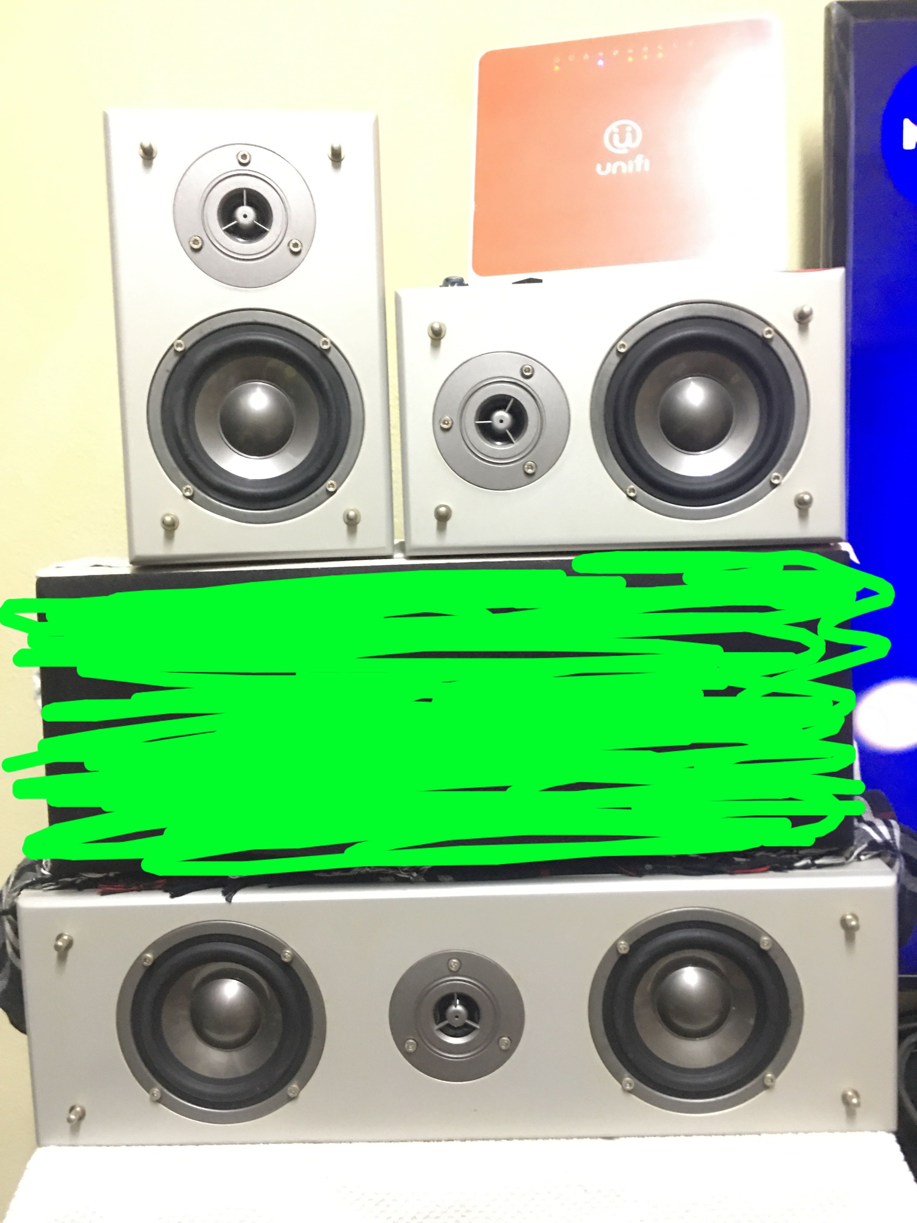 Pure acoustics center rear loud speaker, Audio, Soundbars, Speakers