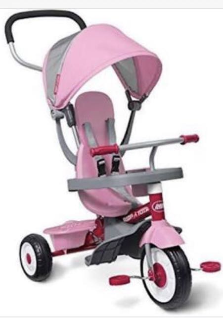 Radio Flyer 481 P 4 in 1 stroll n trike pink Babies Kids