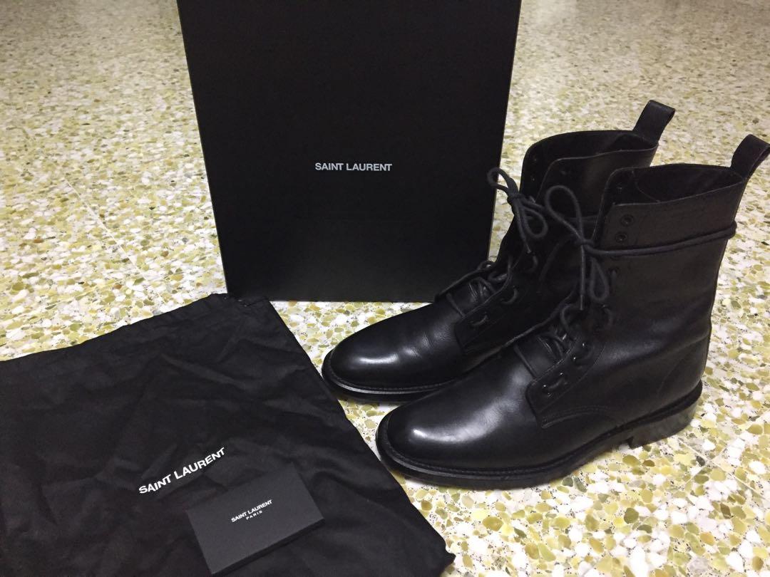 saint laurent ranger combat boots