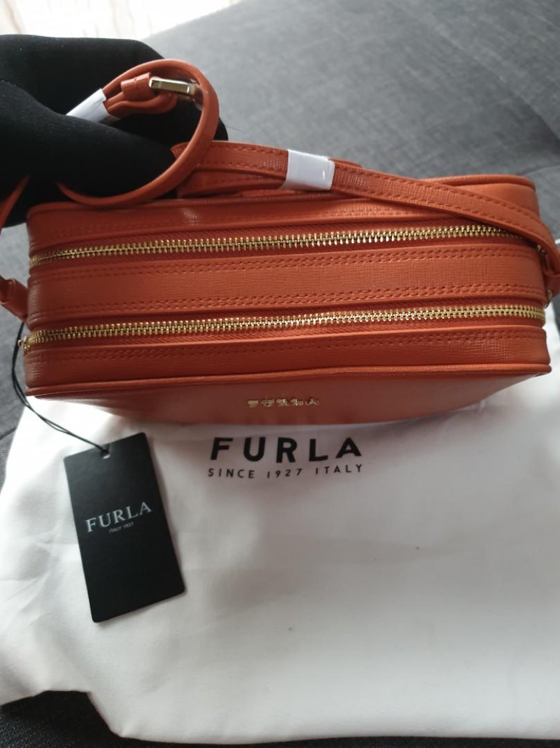 ORIGINAL FURLA LILLI DOUBLE ZIP CROSSBODY BAG Women s Fashion Bags Wallets Purses Pouches on Carousell