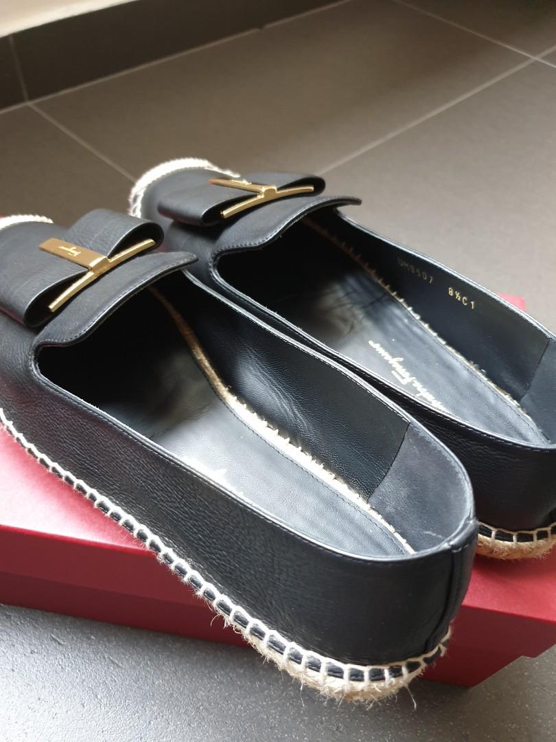 Salvatore ferragamo sannio best sale leather espadrilles