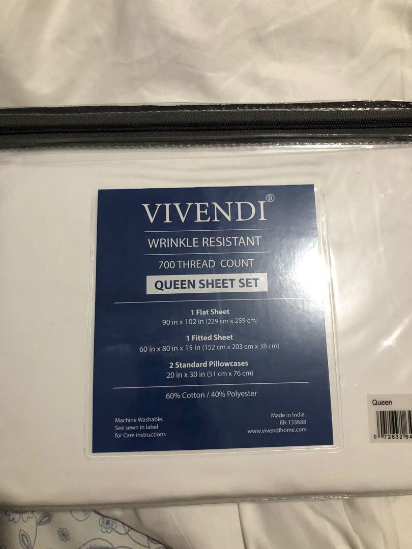 SNR Bedsheet Set Plain White Queen Size, Furniture & Home ...