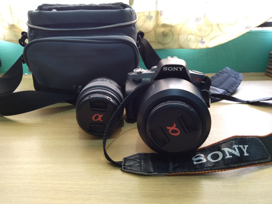Sony DSLR camera, Alpha 380, Photography, Cameras on Carousell