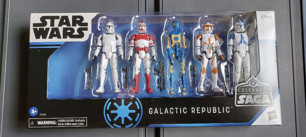 GALACTIC REPUBLIC PACK 5 FIGURINES STAR WARS CELEBRATE THE SAGA