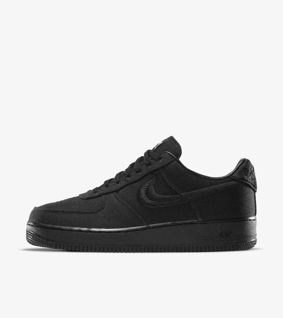 Stussy x Nike Air Force 1 Low Triple Black, Men's Fashion, Footwear,  Sneakers on Carousell