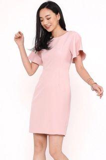Supergurl - Megan flutter sleeve dress in Size S