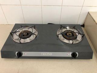 Tecno Gas Stove with hose, regulator and gas tank: Ready to use!