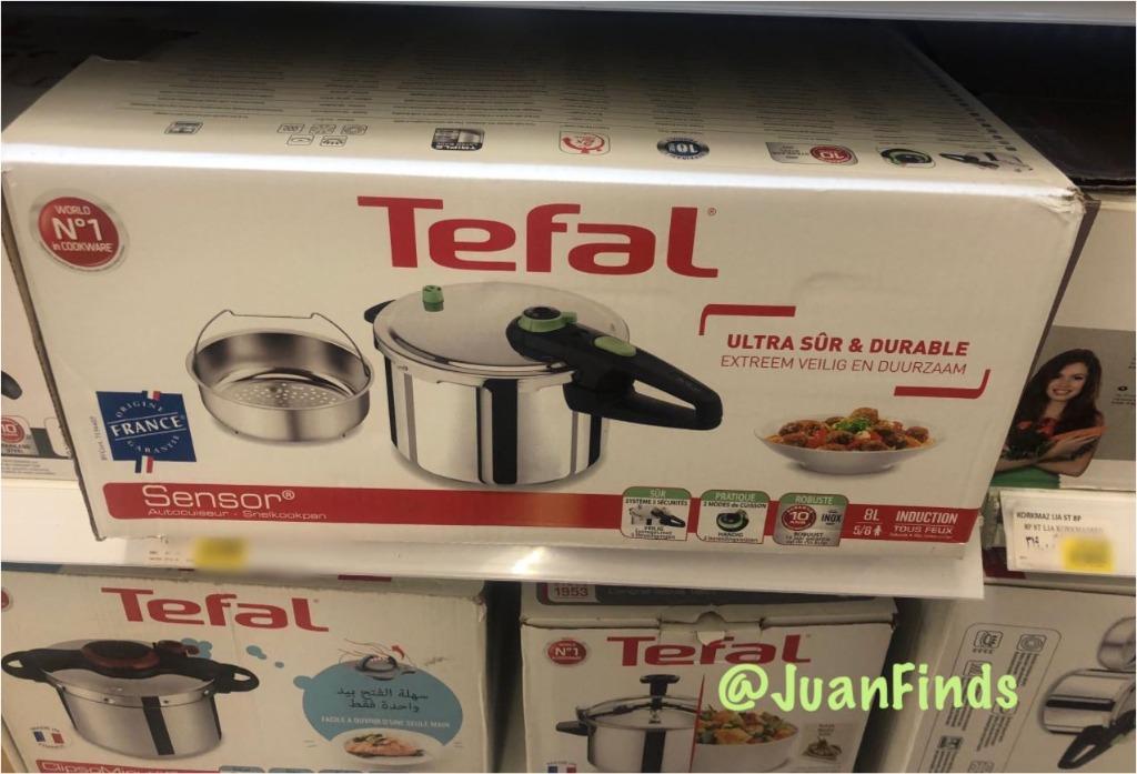 💯TEFAL SENSOR 8 LITER PRESSURE COOKER (ALL HEAT SOURCES INCLUDING INDUCTION) - MADE IN FRANCE, Furniture & Home Kitchenware Tableware, Cookware & Accessories on Carousell