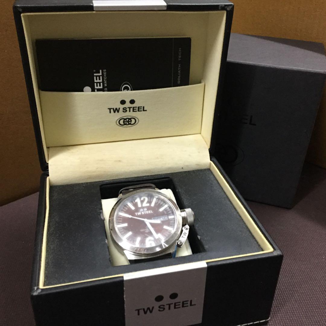 TW steel CE1009 men s canteen 45mm stainless steel brown dial leather watch Men s Fashion Watches Accessories Watches on Carousell