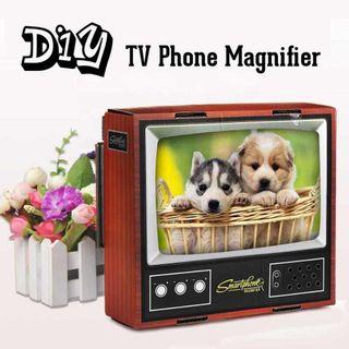 Universal DIY 3D HD Video Mobile Phone Screen Magnifier Retro TV Screen Amplifier Holder