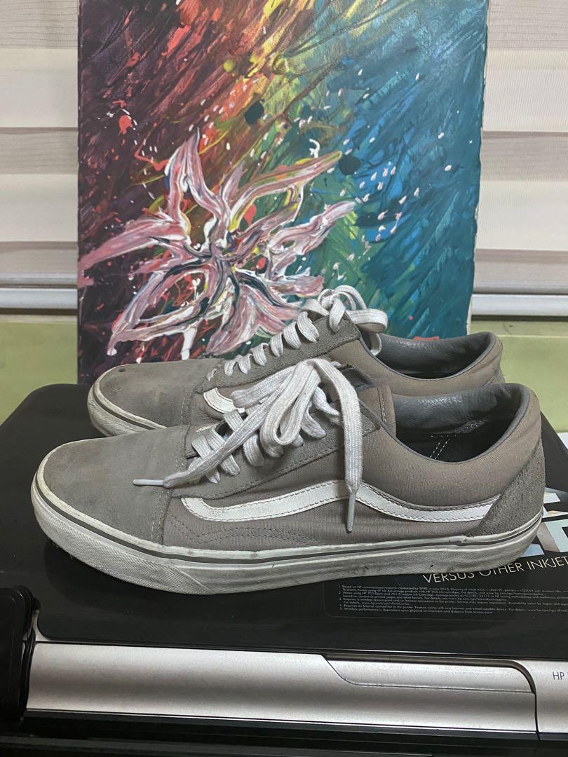 Vans Old Skool Grey Men s Fashion Footwear Sneakers on Carousell