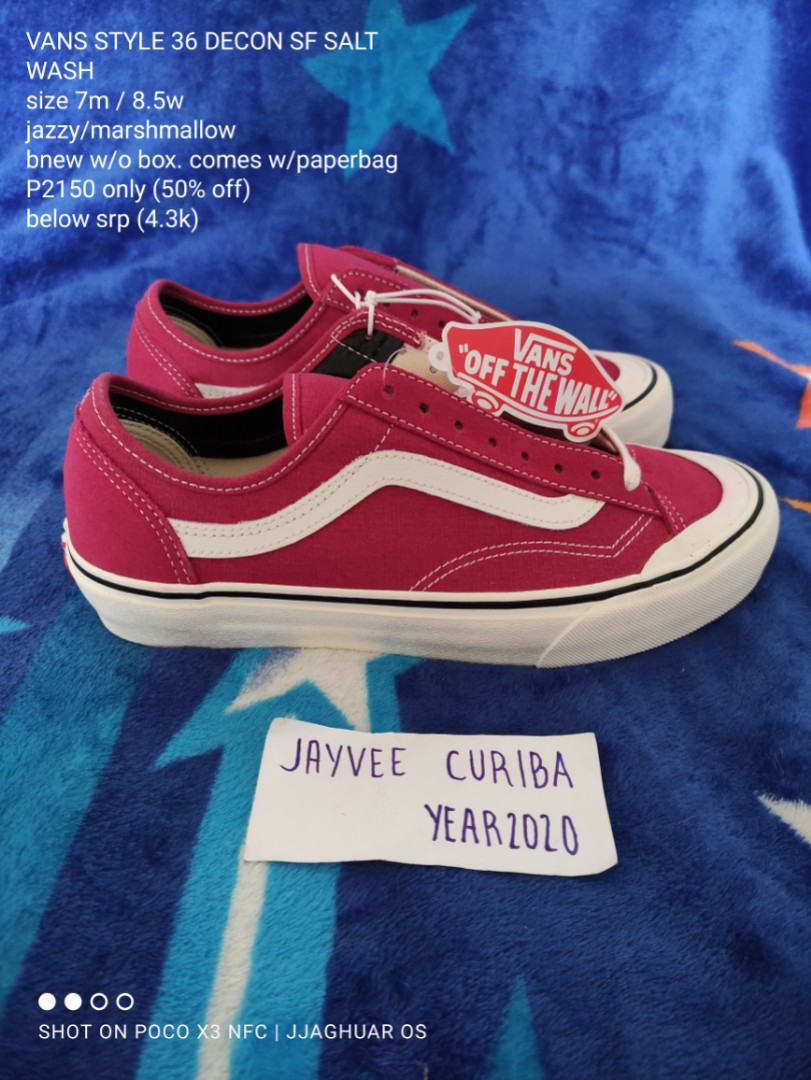 vans style 36 decon sf red