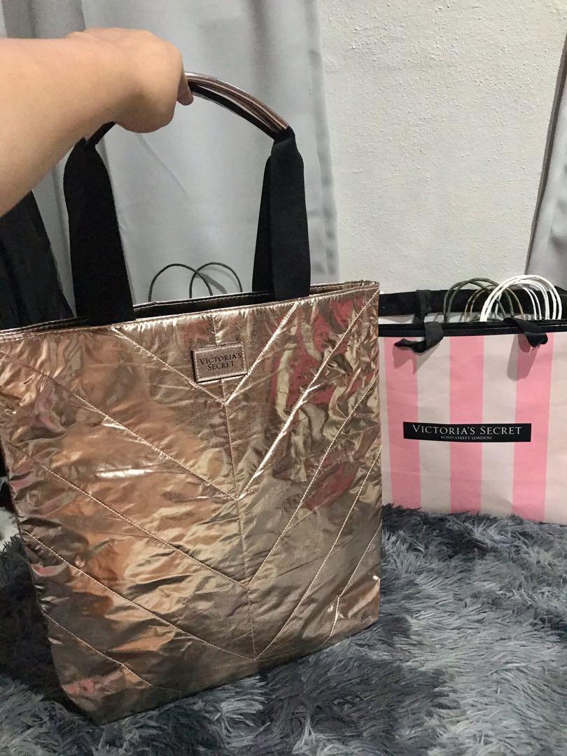 Rose gold tote bag victoria store secret