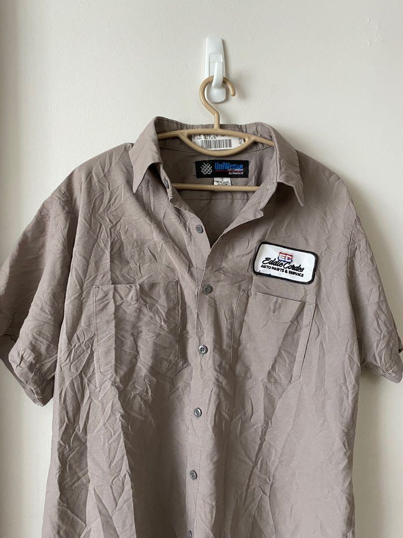Vintage 90s Work Shirt Workwear Usa Free Mailing Men S Fashion Tops Sets Formal Shirts On Carousell