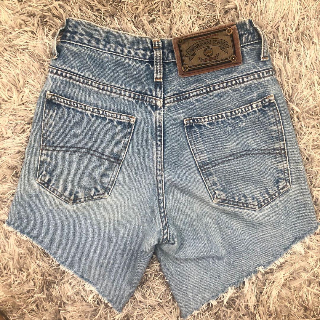armani denim shorts