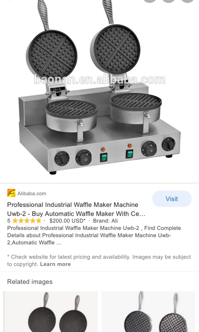 Waffle Industrial Machine, TV & Home Appliances, Kitchen Appliances, Coffee Machines & Makers on