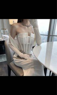 White corset / fishbone