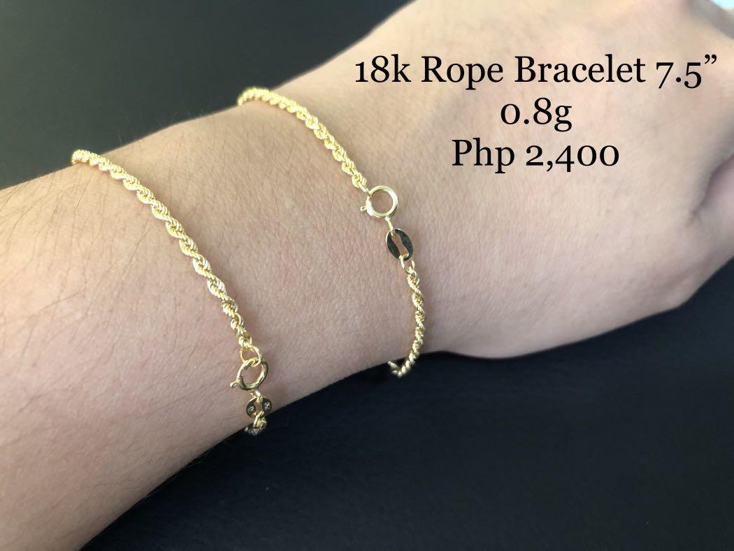 Buy Gold Rope Twisted Bracelet 18k Gold Rope Chain Bracelet Online in India   Etsy