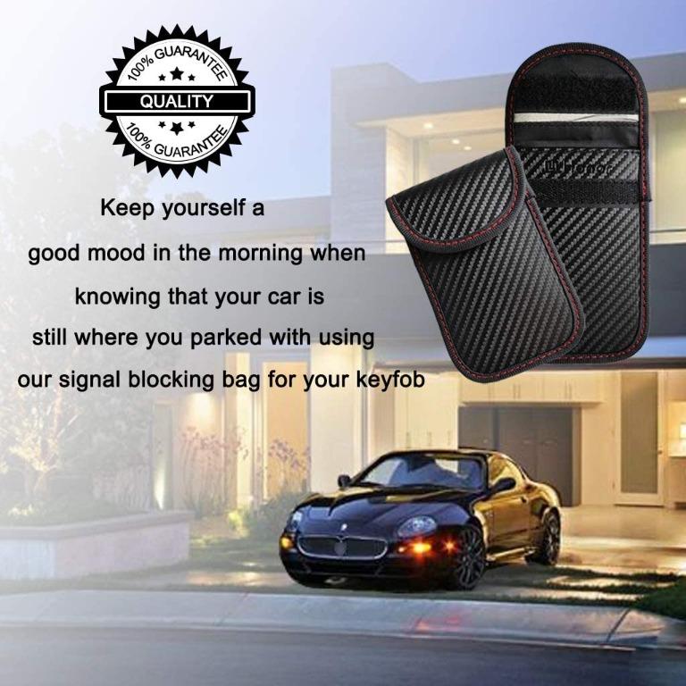 2 Pack Car Key Signal Blocker Pouch, Faraday Pouch for Car Keys