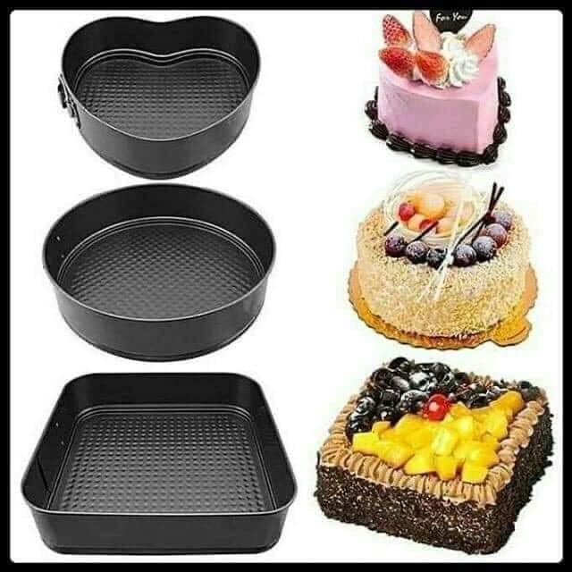 3 pcs. Cake Mold Set (Heart, Circle, Square) (Category: Bakeware) located in Manila. Submitted by acinad_ (Listing ID 1056814673, Image 2). Description: 3 pcs. Cake Mold Set (Heart, Circle, Square) For shipping: - Grab Delivery - LalaMove - Angkas Message for inquiries!.