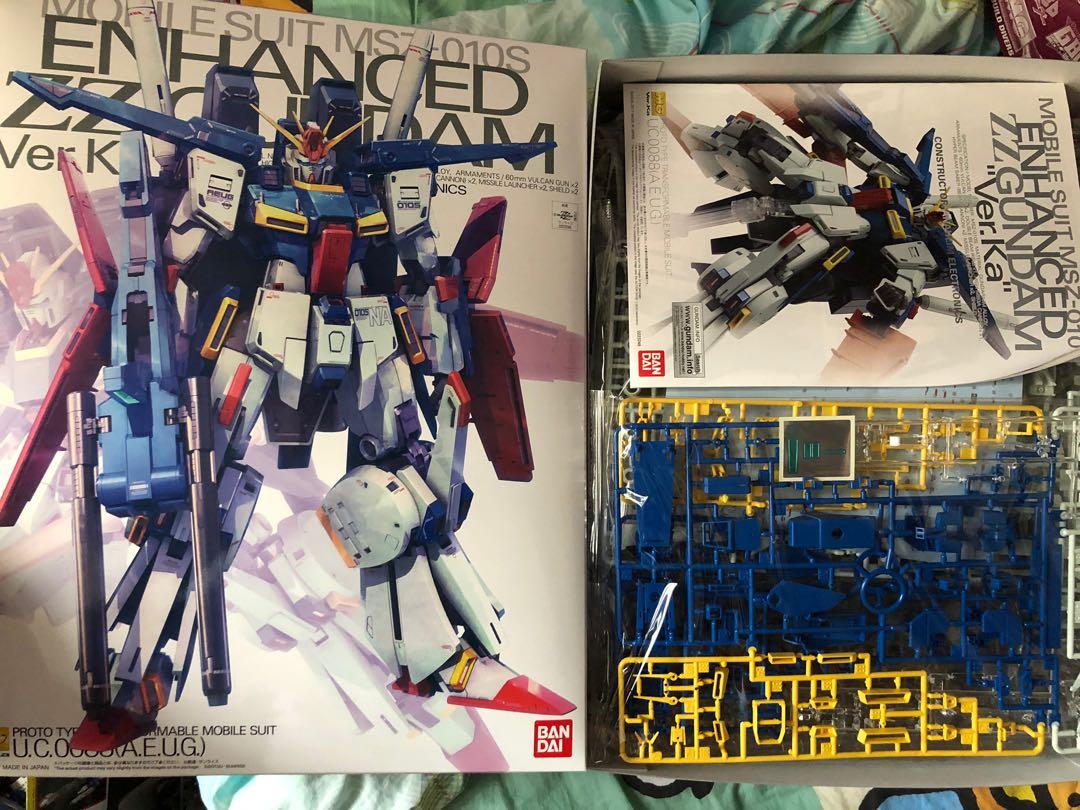 機動戰士高達gundam Enhanced Zz Gundam Ver Ka 強化型zz 高達mg 模型premium Bandai 限定附金屬水貼 興趣及遊戲 玩具 遊戲類 Carousell
