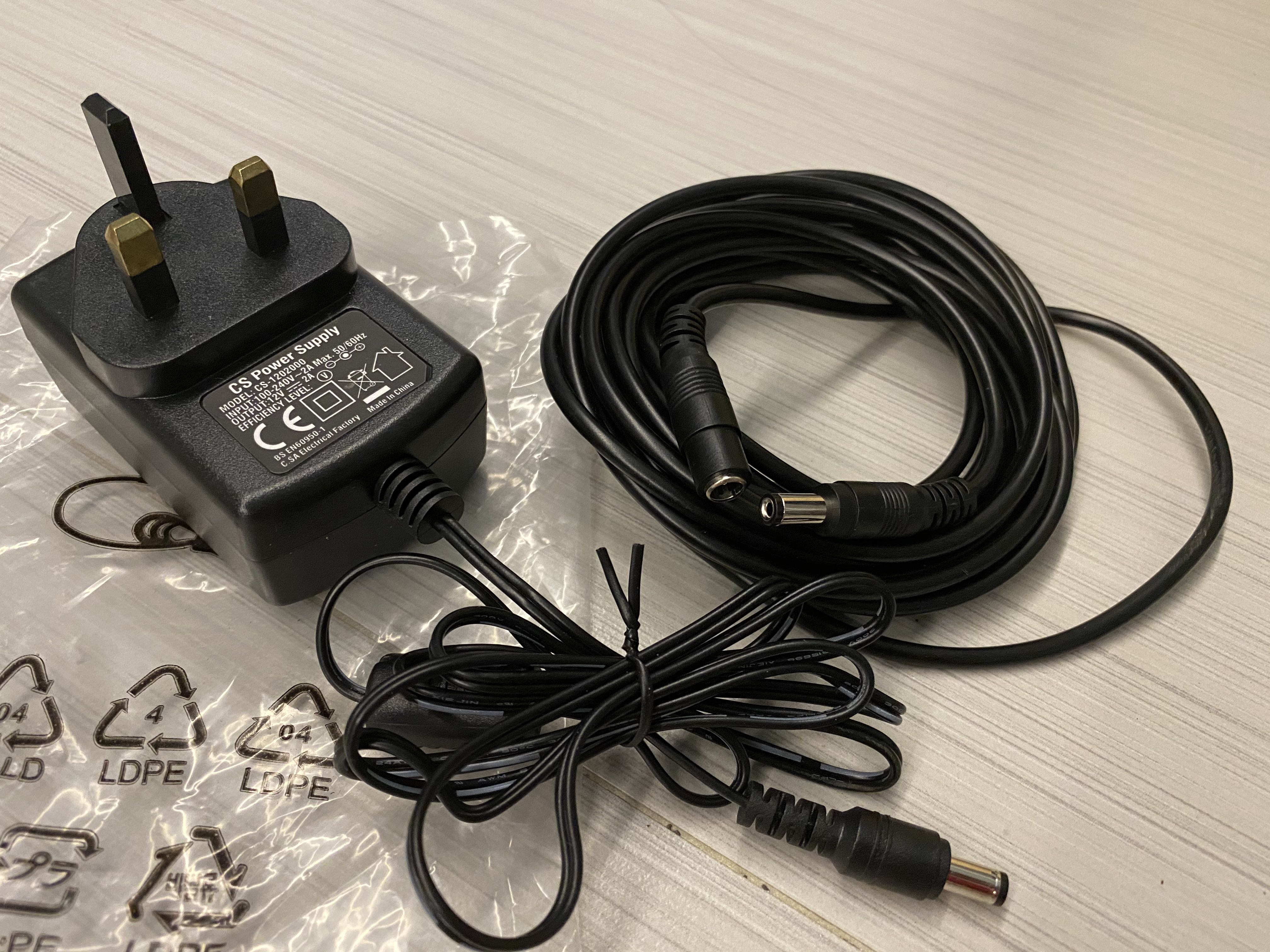 [UL Certified] Security-01 AC 100-240V to DC 12V 2A Power Supply Adapter,  Plug 5.5mm x 2.1mm for CCTV Camera DVR NVR Led Light Strip UL Listed FCC
