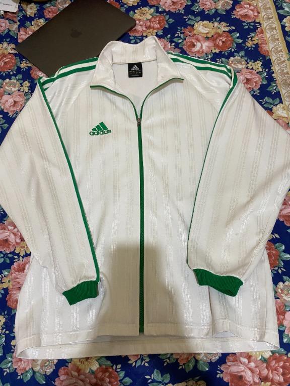 Adidas green and white jacket store