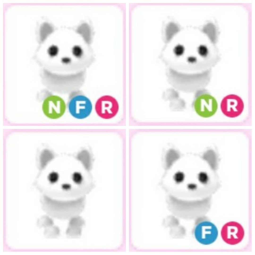 Arctic Fox Normal - NFR Adopt me pet Roblox, Video Gaming, Gaming