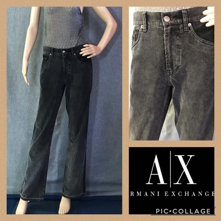 AX Grey Corduroy Highwaist Pants Armani Echange Conduroy pants