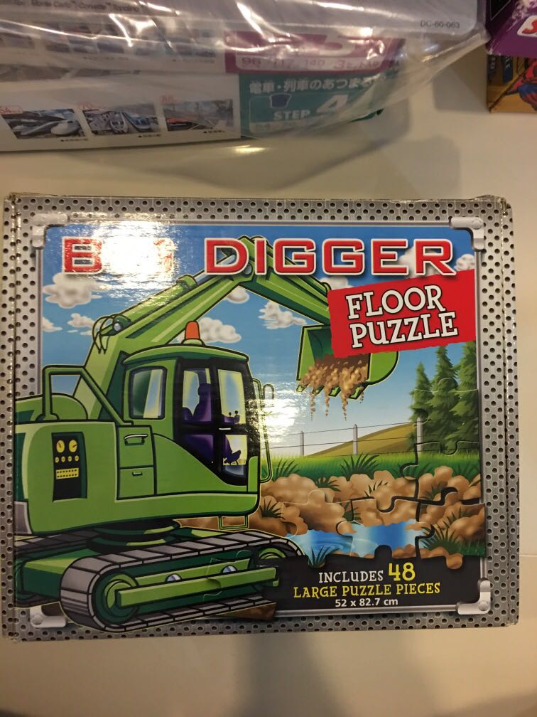 Big digger floor puzzle, Hobbies & Toys, Toys & Games on Carousell
