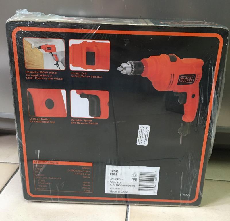 BLACK DECKER TP555 XD 550W 10MM Corded Impact Drill TP555