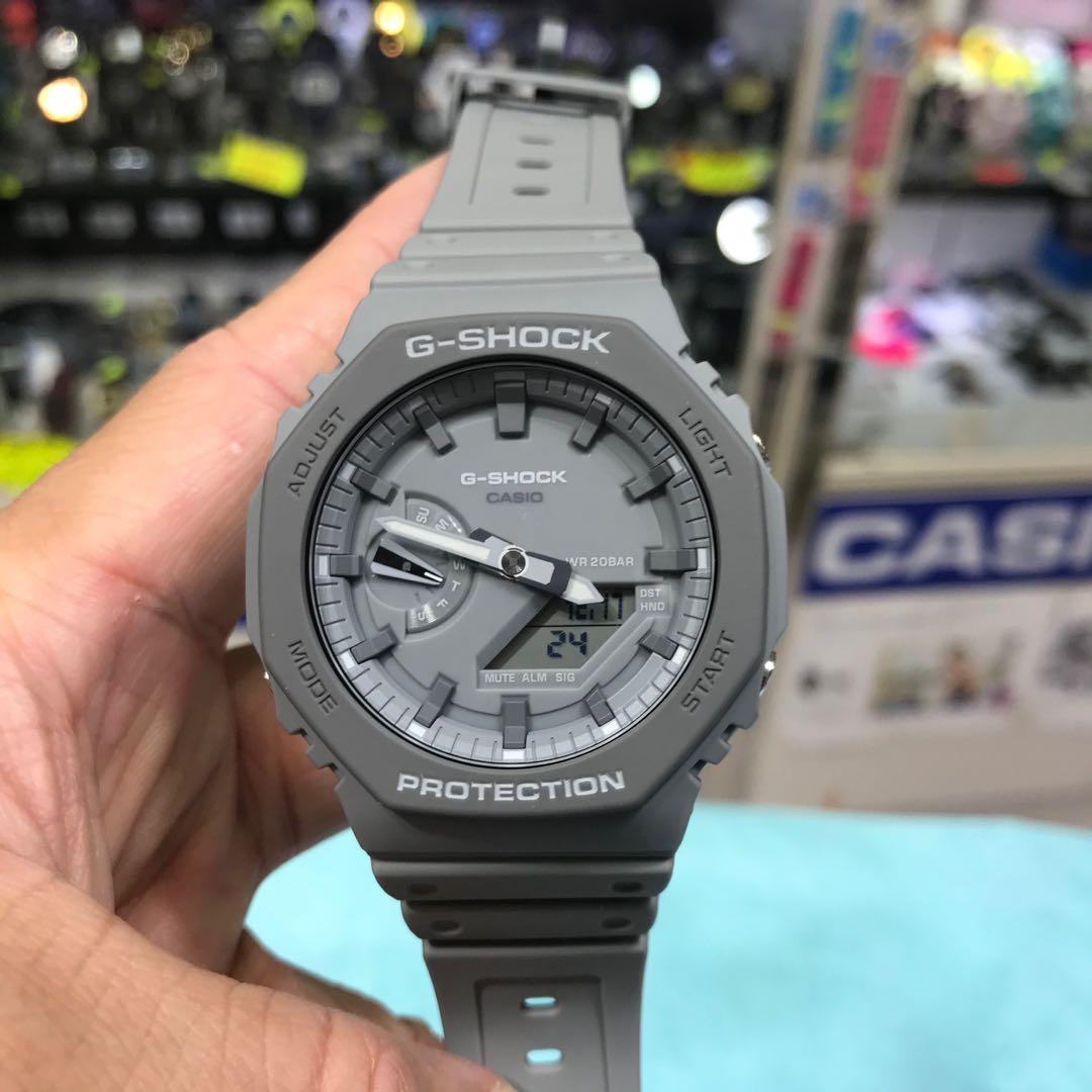 Casio G-shock Ga-2110et-8 全灰色八角形, 男裝, 手錶及配件, 手錶 