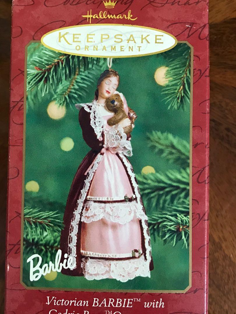 Victorian Barbie w Cedric Bear Hallmark Keepsake Porcelain