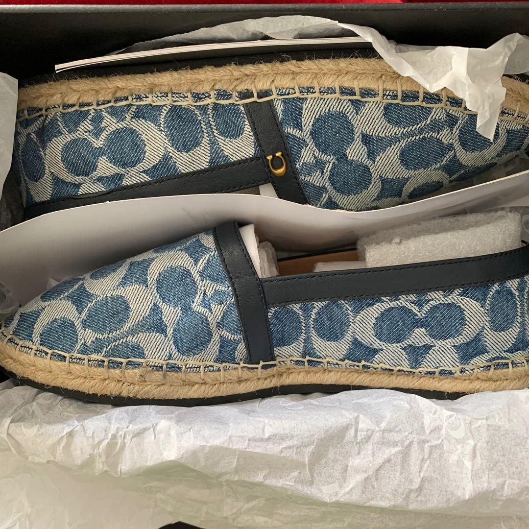 coach denim slides
